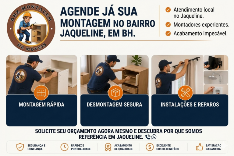 Agende já sua montagem no Bairro Jaqueline, em BH