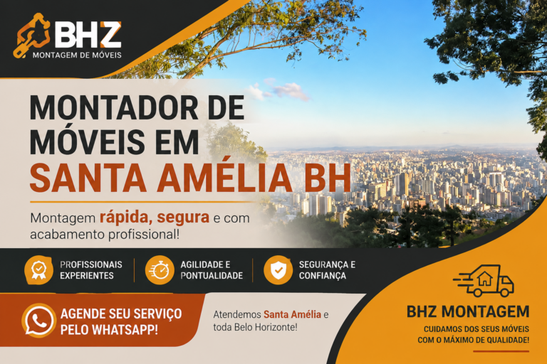 Montador de Móveis em Santa Amélia BH: montagem rápida e profissional