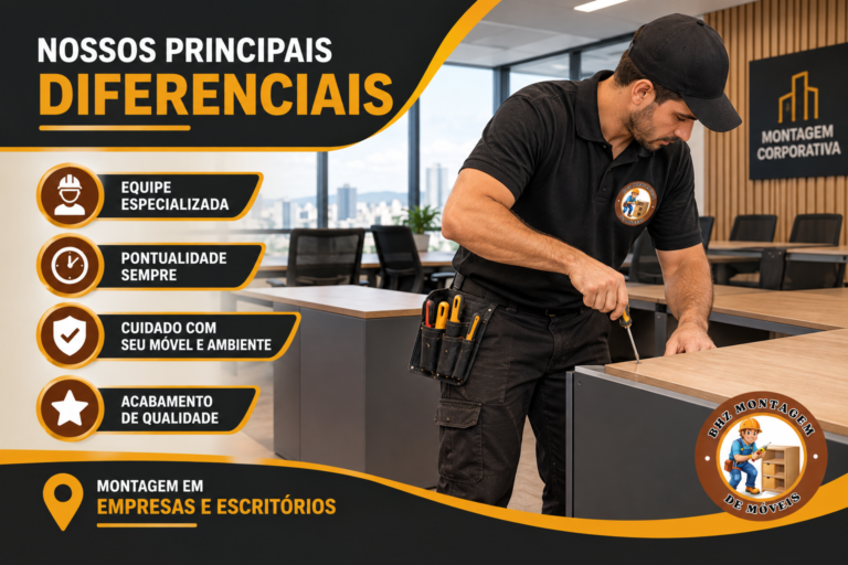 Diferenciais da BH Montagem de Móveis: contrate-nos no Bairro Castelo BH